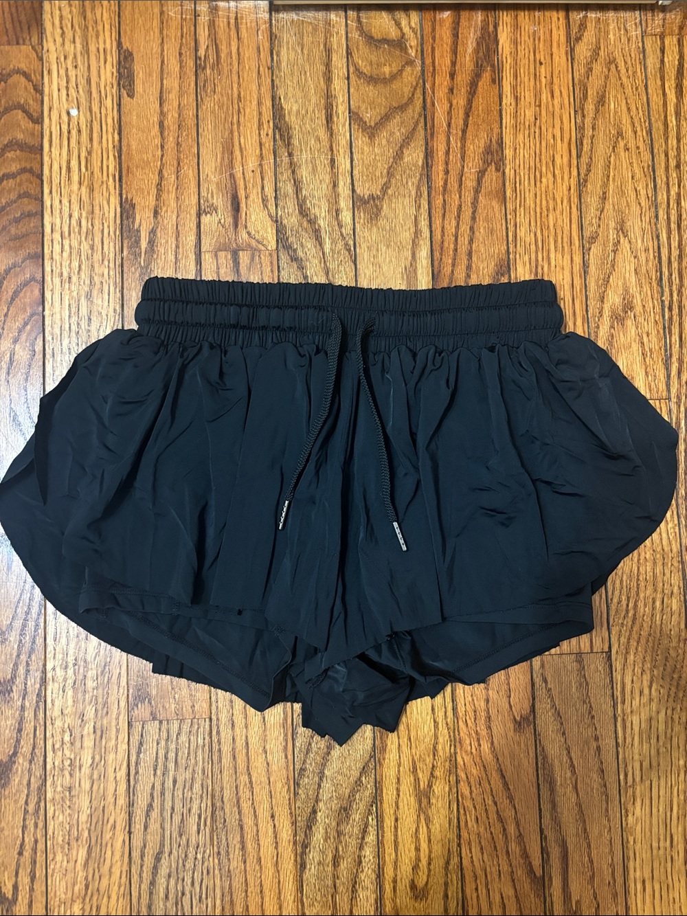 Women’s Black Athletic Drawstring Shorts
